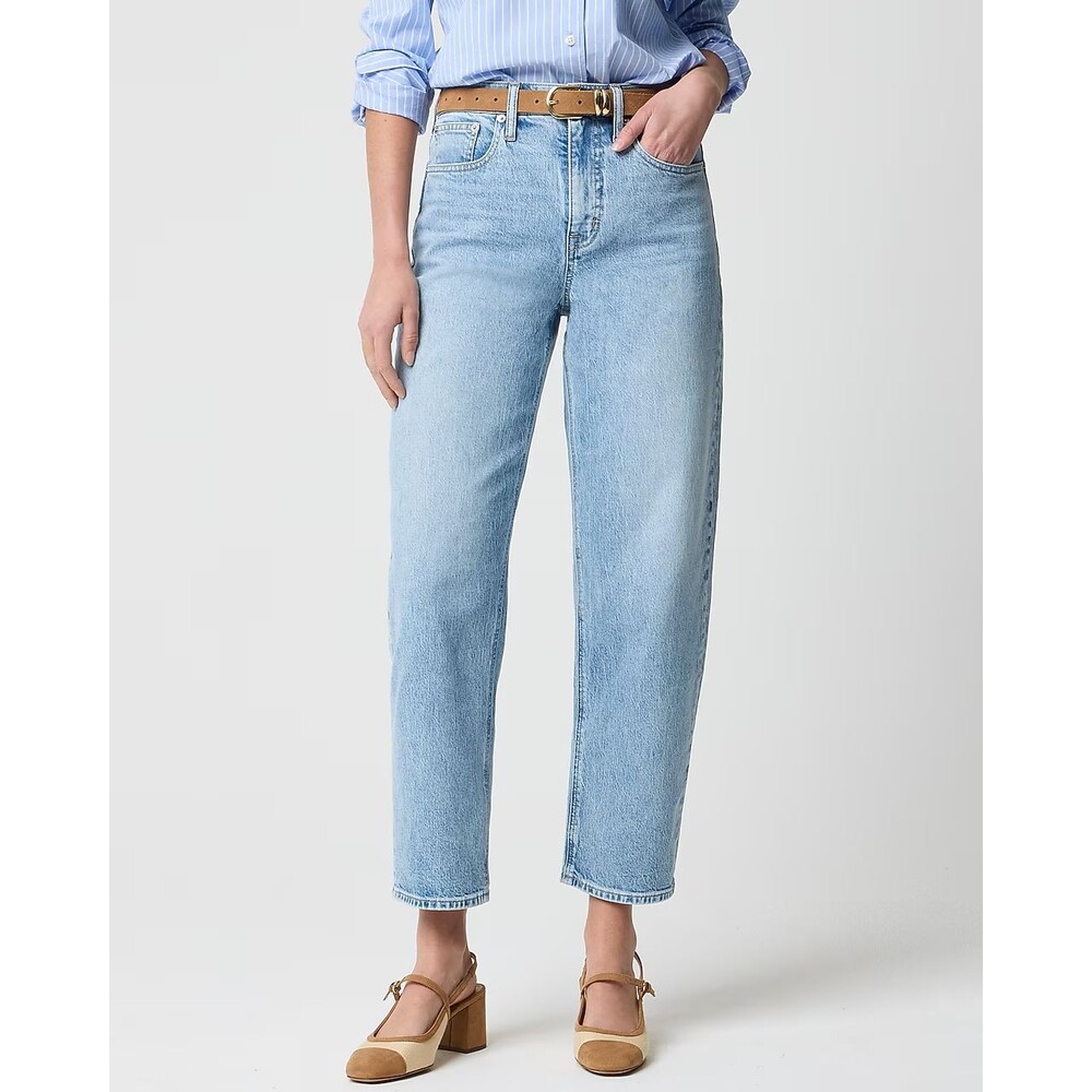 J.CREW Slim Barrel Jeans 25P Jeanne Wash Blue All Day Stretch Casual B44